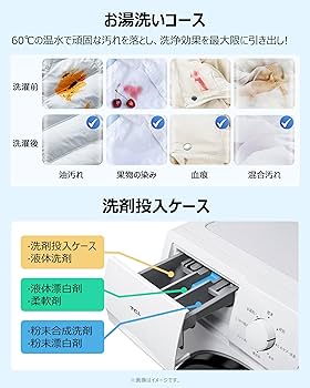 Amazon | TCL ドラム式洗濯機 奥行48㎝ 幅60㎝ 超薄型 節水型
